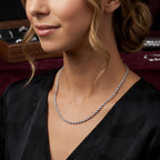 Premium rhodium silver rope chain necklace for everyday wear