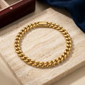 Elegant 18K gold bonded tennis bracelet for women