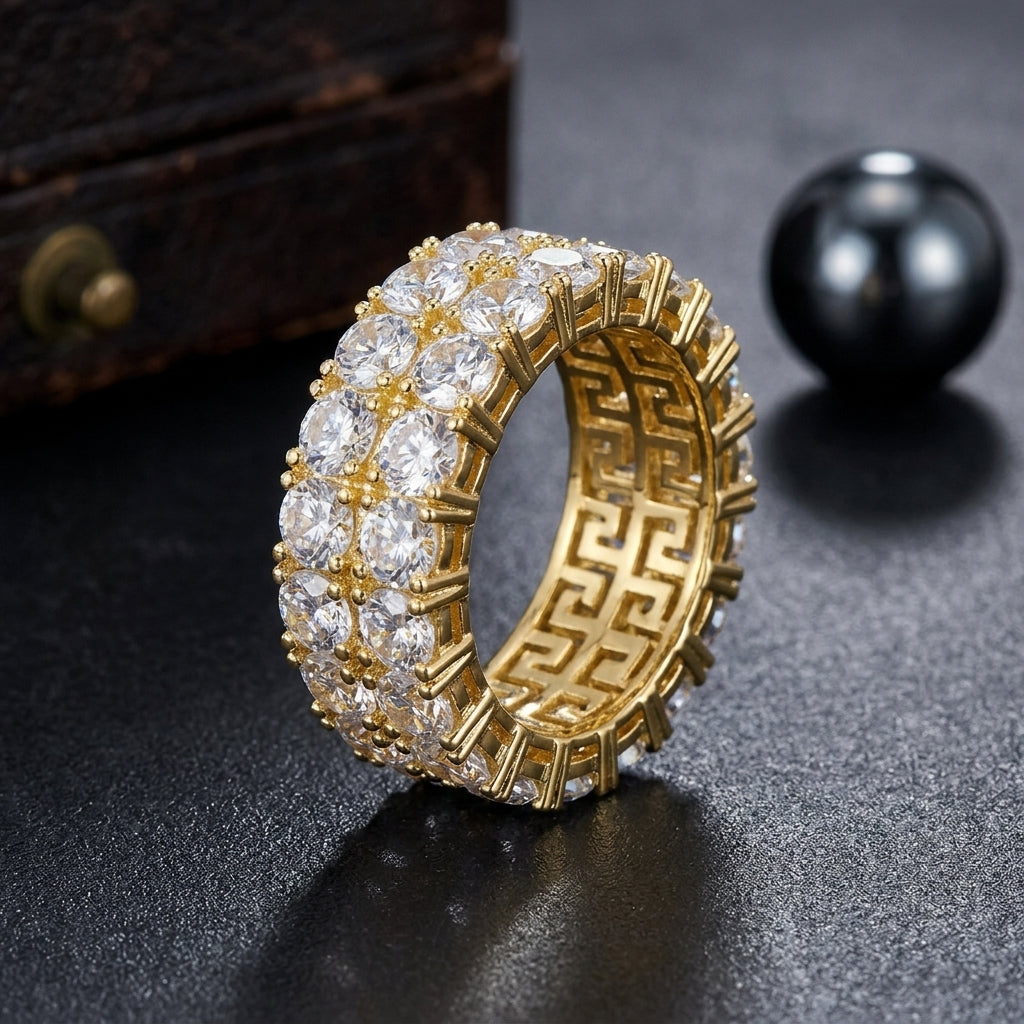 Waterproof gold eternity band for everyday elegance