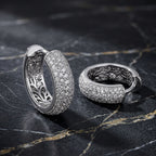 Waterproof silver eternity band with brilliant cubic zirconia