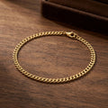Elite Micro Gold Cuban Bracelet with elegant 3mm gold links