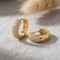 Golden Radiance Eternity Ring with two rows of sparkling CZ stones