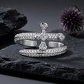 Knight’s Silver Sword Ring with detailed medieval sword design