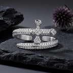 Knight’s Silver Sword Ring with detailed medieval sword design