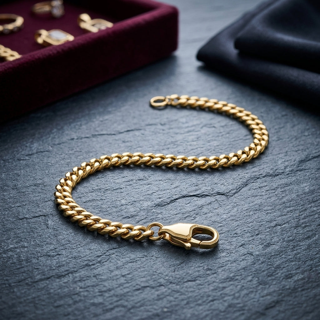 Waterproof micro Cuban bracelet for everyday wear