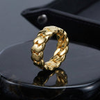 Premium gold Cuban link ring for casual and formal style