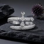 Silver Sword Ring with sparkling CZ diamonds