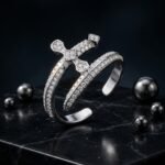 Silver Sword Ring with rhodium-plated finish
