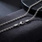 2mm Silver Rope Chain with classic rope design
