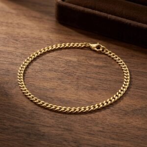 Gold Micro Cuban Bracelet with 18K Gold Bonded finish