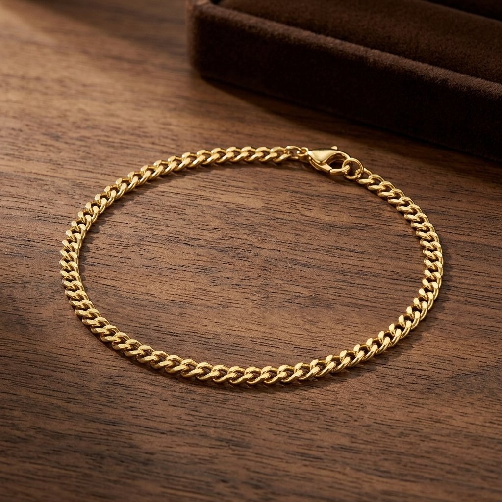 gold-micro-cuban-bracelet Gold Micro Cuban Bracelet with 18K Gold Bonded finish