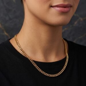 Micro Gold Cuban Chain with real 18K Gold Bonded finish