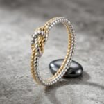 Mother & Daughter Bond Ring with two-strand knot design