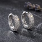 Silver Eternity Earrings with sparkling CZ diamonds