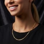 2mm Gold Flat Snake Chain with sleek flat design