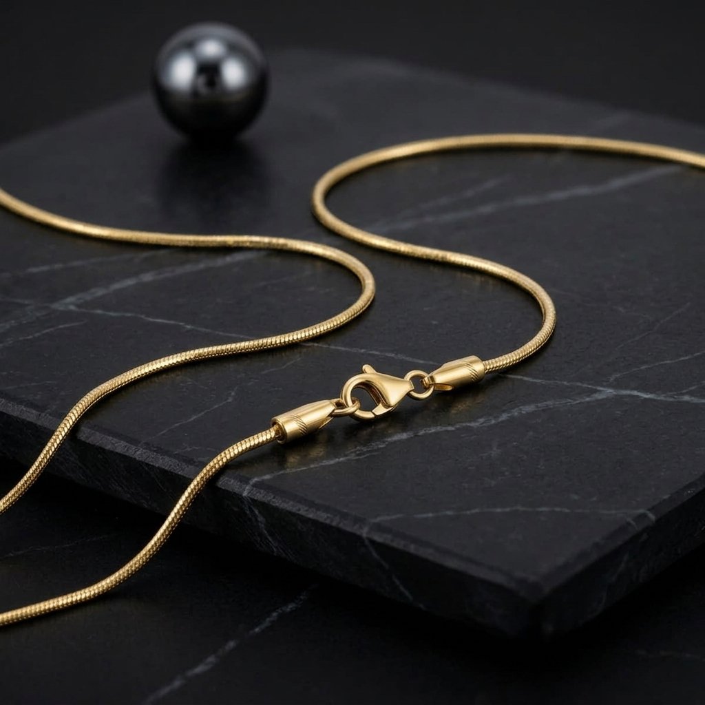 2mm-gold-flat-snake-chain-modern-design 2mm Gold Flat Snake Chain elegant gold necklace