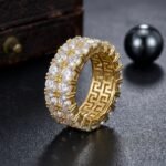 Gold Eternal Ring with polished gold band