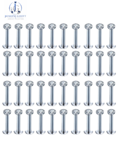 Joseph Goott 316L stainless steel lip ring and labret set