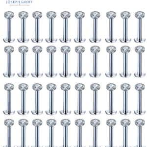 Joseph Goott 316L stainless steel lip ring and labret set