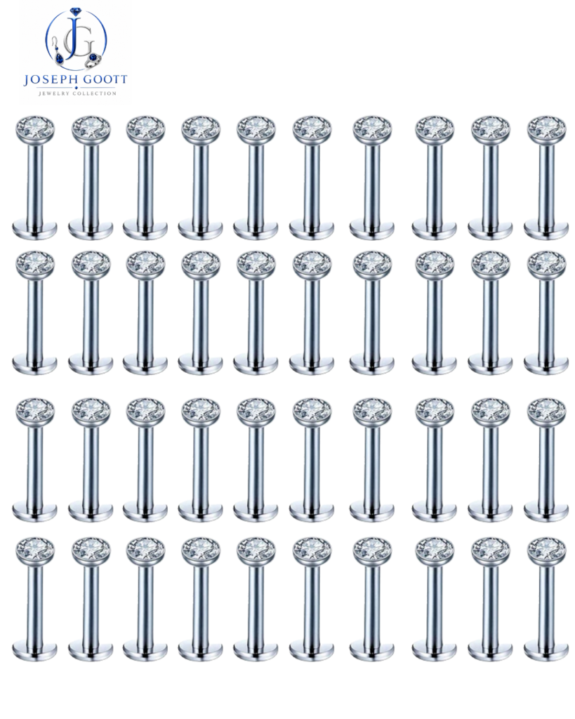 Joseph Goott 316L stainless steel lip ring and labret set