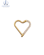 Modern G23 Titanium Zircon Half Ring Earrings for ear piercing jewelry