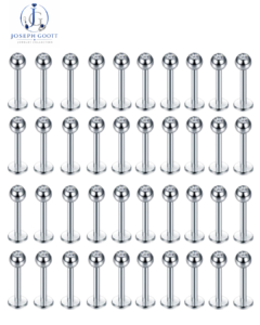 Joseph Goott stainless steel body piercing jewelry for lip and ear