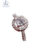 Elegant 925 sterling silver open ring for women with sparkling white zircon