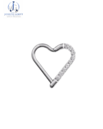 Elegant G23 Titanium Zircon Half Ring Earrings for everyday wear