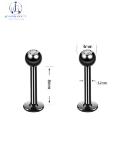 Joseph Goott 40PCS 316L Stainless Steel Labret Ear Studs & Lip Rings Set