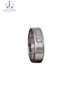 Joseph Goott Newshe Moissanite Men's Wedding Band half eternity ring