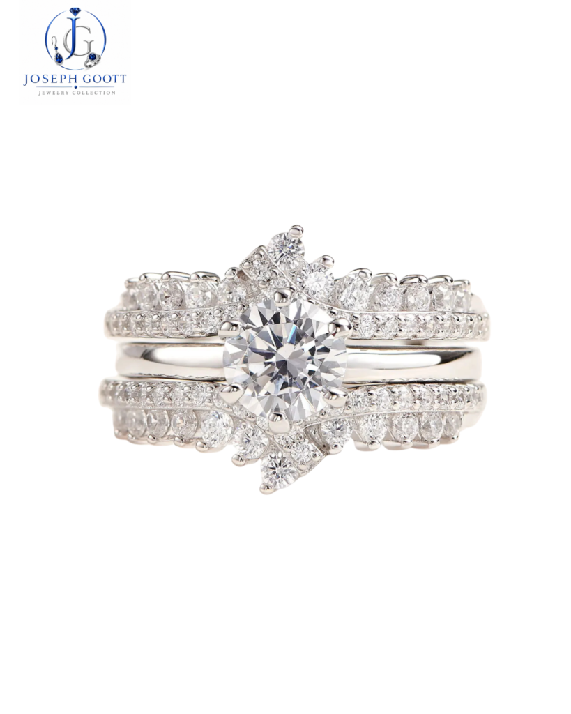 Joseph Goott Newshe Moissanite Bridal Ring Set for women